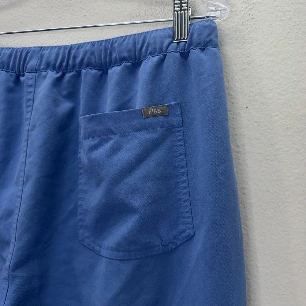 FIGS Cairo Cargo Scrub Pants Men's Large Blue Medical Nurse Doctor Drawstring